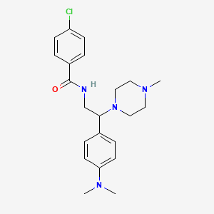 4-chloro-N-(2-(4-(dimethylamino)phenyl)-2-(4-methylpiperazin-1-yl)ethyl)benzamide