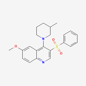 6-Methoxy-4-(3-methylpiperidin-1-yl)-3-(phenylsulfonyl)quinoline
