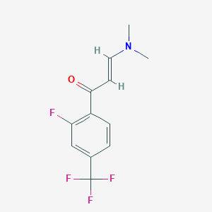(E)-3-(dimethylamino)-1-[2-fluoro-4-(trifluoromethyl)phenyl]-2-propen-1-one