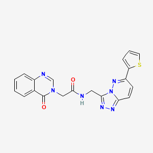 2-(4-oxoquinazolin-3(4H)-yl)-N-((6-(thiophen-2-yl)-[1,2,4]triazolo[4,3-b]pyridazin-3-yl)methyl)acetamide