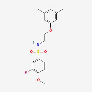 molecular formula C17H20FNO4S B2414545 N-(2-(3,5-dimethylphenoxy)ethyl)-3-fluoro-4-methoxybenzenesulfonamide CAS No. 1105221-63-3