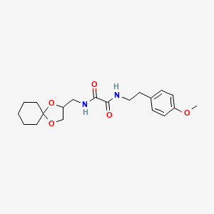 molecular formula C20H28N2O5 B2414551 N1-(1,4-dioxaspiro[4.5]decan-2-ylmethyl)-N2-(4-methoxyphenethyl)oxalamide CAS No. 900006-68-0