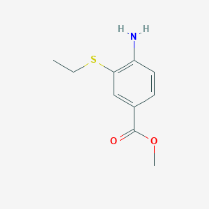 molecular formula C10H13NO2S B2414563 Methyl 4-amino-3-(ethylthio)benzoate CAS No. 1557324-26-1
