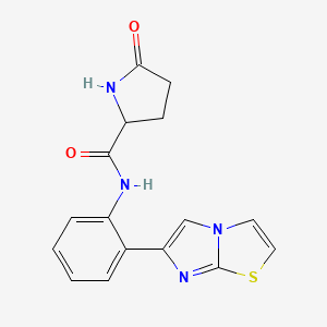 N-(2-(imidazo[2,1-b]thiazol-6-yl)phenyl)-5-oxopyrrolidine-2-carboxamide