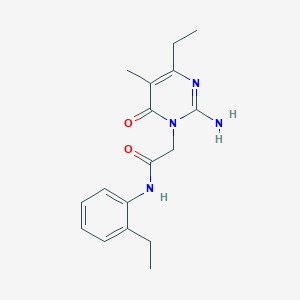 2-(2-amino-4-ethyl-5-methyl-6-oxopyrimidin-1(6H)-yl)-N-(2-ethylphenyl)acetamide