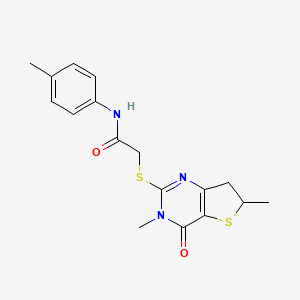 2-[(3,6-dimethyl-4-oxo-6,7-dihydrothieno[3,2-d]pyrimidin-2-yl)sulfanyl]-N-(4-methylphenyl)acetamide
