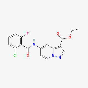 Ethyl 5-(2-chloro-6-fluorobenzamido)pyrazolo[1,5-a]pyridine-3-carboxylate