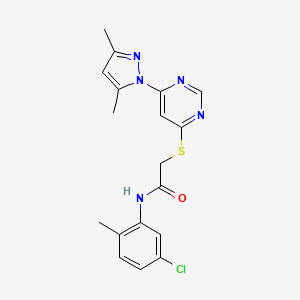 N-(5-chloro-2-methylphenyl)-2-((6-(3,5-dimethyl-1H-pyrazol-1-yl)pyrimidin-4-yl)thio)acetamide