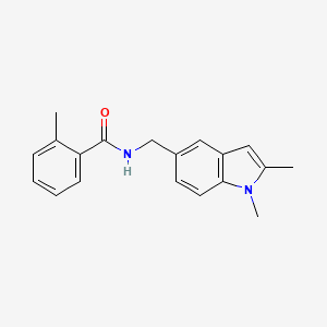 molecular formula C19H20N2O B2414608 N-((1,2-dimethyl-1H-indol-5-yl)methyl)-2-methylbenzamide CAS No. 852137-13-4