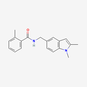 N-[(1,2-dimethylindol-5-yl)methyl]-2-methylbenzamide