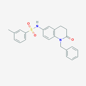 molecular formula C23H22N2O3S B2414611 N-(1-benzyl-2-oxo-1,2,3,4-tetrahydroquinolin-6-yl)-3-methylbenzenesulfonamide CAS No. 954614-32-5