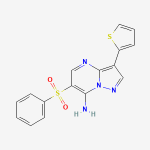 6-(Phenylsulfonyl)-3-(2-thienyl)pyrazolo[1,5-a]pyrimidin-7-amine