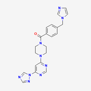 (4-(6-(1H-1,2,4-triazol-1-yl)pyrimidin-4-yl)piperazin-1-yl)(4-((1H-imidazol-1-yl)methyl)phenyl)methanone