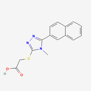 2-[(4-Methyl-5-naphthalen-2-yl-1,2,4-triazol-3-yl)sulfanyl]acetic acid