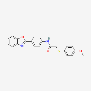 B2414674 N-(4-(benzo[d]oxazol-2-yl)phenyl)-2-((4-methoxyphenyl)thio)acetamide CAS No. 941907-65-9