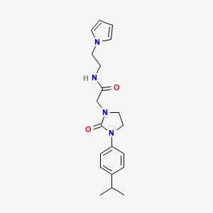 molecular formula C20H26N4O2 B2414707 N-(2-(1H-pyrrol-1-yl)ethyl)-2-(3-(4-isopropylphenyl)-2-oxoimidazolidin-1-yl)acetamide CAS No. 1325745-07-0