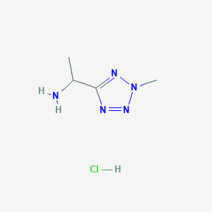 molecular formula C4H10ClN5 B2414710 1-(2-Methyltetrazol-5-yl)ethanamine;hydrochloride CAS No. 2174002-65-2
