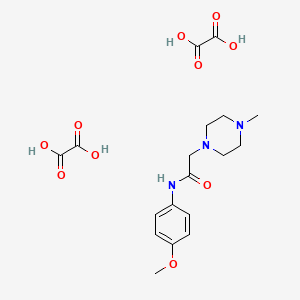 molecular formula C18H25N3O10 B2414713 N-(4-methoxyphenyl)-2-(4-methylpiperazin-1-yl)acetamide dioxalate CAS No. 316806-27-6