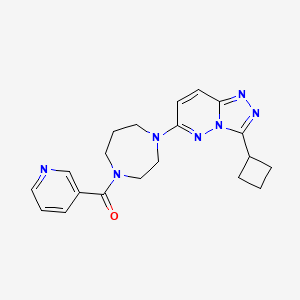 molecular formula C20H23N7O B2414733 1-{3-cyclobutyl-[1,2,4]triazolo[4,3-b]pyridazin-6-yl}-4-(pyridine-3-carbonyl)-1,4-diazepane CAS No. 2379975-23-0