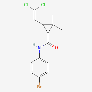molecular formula C14H14BrCl2NO B2414751 N-(4-bromophenyl)-3-(2,2-dichloroethenyl)-2,2-dimethylcyclopropane-1-carboxamide CAS No. 297146-26-0