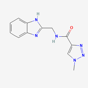 molecular formula C12H12N6O B2414771 N-((1H-benzo[d]imidazol-2-yl)methyl)-1-methyl-1H-1,2,3-triazole-4-carboxamide CAS No. 1207008-73-8