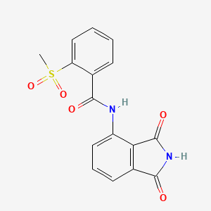molecular formula C16H12N2O5S B2414793 N-(1,3-dioxoisoindol-4-yl)-2-methylsulfonylbenzamide CAS No. 896364-01-5