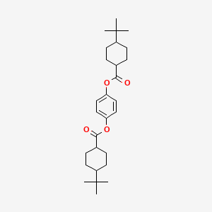 molecular formula C28H42O4 B2414821 [4-(4-Tert-butylcyclohexanecarbonyl)oxyphenyl] 4-tert-butylcyclohexane-1-carboxylate CAS No. 328117-33-5
