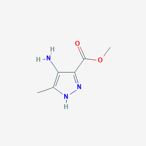 molecular formula C6H9N3O2 B2414826 Methyl 4-amino-3-methyl-1H-pyrazole-5-carboxylate CAS No. 1587700-52-4