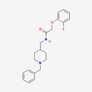 molecular formula C21H25FN2O2 B2414846 N-[(1-benzylpiperidin-4-yl)methyl]-2-(2-fluorophenoxy)acetamide CAS No. 953966-47-7