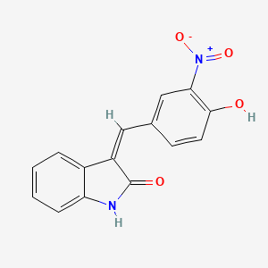 (3Z)-3-[(4-hydroxy-3-nitrophenyl)methylidene]-1H-indol-2-one