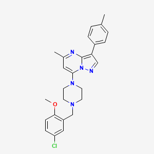 7-(4-(5-Chloro-2-methoxybenzyl)piperazin-1-yl)-5-methyl-3-(p-tolyl)pyrazolo[1,5-a]pyrimidine