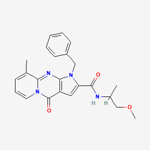 1-benzyl-N-(1-methoxypropan-2-yl)-9-methyl-4-oxo-1,4-dihydropyrido[1,2-a]pyrrolo[2,3-d]pyrimidine-2-carboxamide