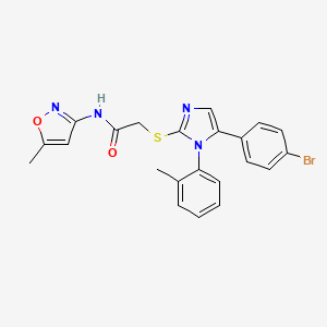 2-((5-(4-bromophenyl)-1-(o-tolyl)-1H-imidazol-2-yl)thio)-N-(5-methylisoxazol-3-yl)acetamide
