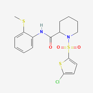 1-((5-chlorothiophen-2-yl)sulfonyl)-N-(2-(methylthio)phenyl)piperidine-2-carboxamide