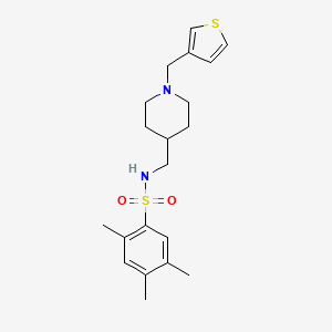 2,4,5-trimethyl-N-((1-(thiophen-3-ylmethyl)piperidin-4-yl)methyl)benzenesulfonamide