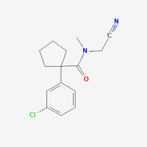 1-(3-chlorophenyl)-N-(cyanomethyl)-N-methylcyclopentane-1-carboxamide