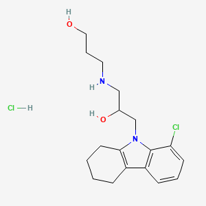 3-((3-(8-chloro-3,4-dihydro-1H-carbazol-9(2H)-yl)-2-hydroxypropyl)amino)propan-1-ol hydrochloride