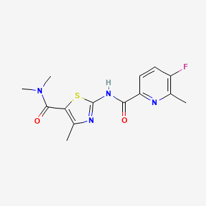 2-[(5-Fluoro-6-methylpyridine-2-carbonyl)amino]-N,N,4-trimethyl-1,3-thiazole-5-carboxamide