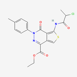 Ethyl 5-(2-chloropropanoylamino)-3-(4-methylphenyl)-4-oxothieno[3,4-d]pyridazine-1-carboxylate