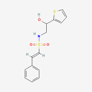 (E)-N-(2-hydroxy-2-(thiophen-2-yl)ethyl)-2-phenylethenesulfonamide