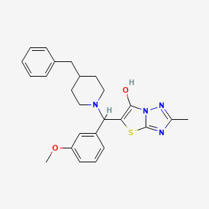 5-((4-Benzylpiperidin-1-yl)(3-methoxyphenyl)methyl)-2-methylthiazolo[3,2-b][1,2,4]triazol-6-ol