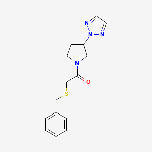 1-(3-(2H-1,2,3-triazol-2-yl)pyrrolidin-1-yl)-2-(benzylthio)ethanone