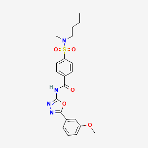 4-[butyl(methyl)sulfamoyl]-N-[5-(3-methoxyphenyl)-1,3,4-oxadiazol-2-yl]benzamide