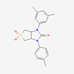 molecular formula C20H22N2O3S B2414929 1-(3,5-dimethylphenyl)-3-(4-methylphenyl)-hexahydro-1H-5lambda6-thieno[3,4-d]imidazole-2,5,5-trione CAS No. 881440-04-6