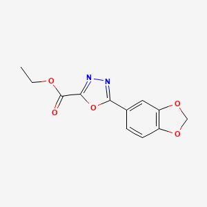 Ethyl 5-(1,3-benzodioxol-5-yl)-1,3,4-oxadiazole-2-carboxylate