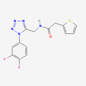 N-((1-(3,4-difluorophenyl)-1H-tetrazol-5-yl)methyl)-2-(thiophen-2-yl)acetamide