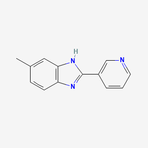 molecular formula C13H11N3 B2414938 6-methyl-2-pyridin-3-yl-1H-benzimidazole CAS No. 84123-76-2