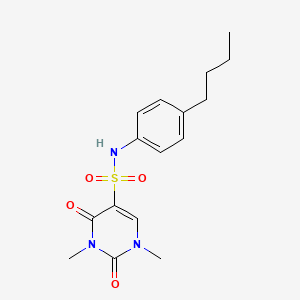molecular formula C16H21N3O4S B2414968 N-(4-butylphenyl)-1,3-dimethyl-2,4-dioxo-1,2,3,4-tetrahydropyrimidine-5-sulfonamide CAS No. 874806-23-2