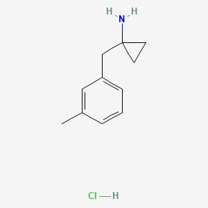 molecular formula C11H16ClN B2414982 1-(3-Methylbenzyl)cyclopropanamine hydrochloride CAS No. 30035-77-9; 92146-66-2