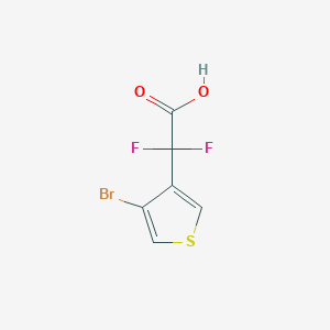 molecular formula C6H3BrF2O2S B2414985 2-(4-Bromothiophen-3-yl)-2,2-difluoroacetic acid CAS No. 1518974-67-8